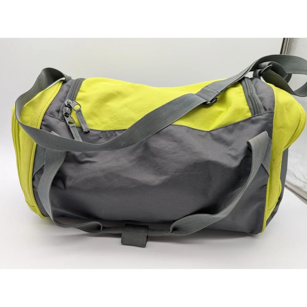 Puma Procat Duffel Bag Grey Lime Green Gym Travel Luggage Shoulder Strap